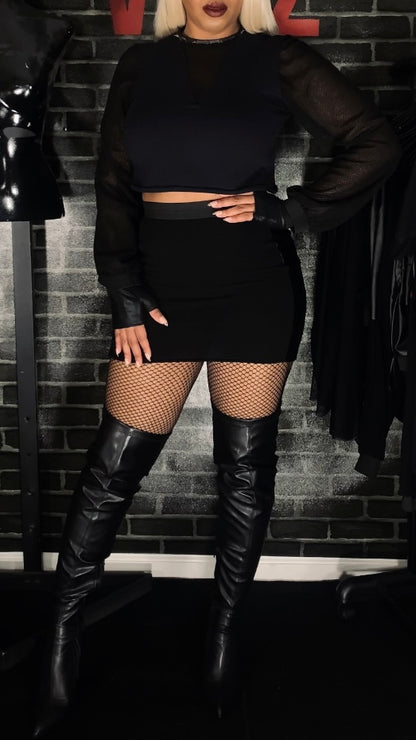 Netted Crop Top